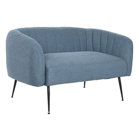 Sofa DKD Home Decor Niebieski Czarny Piana Drewno Metal Aksamit Scandi 129 x 75 x 73 cm