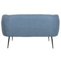 Sofa DKD Home Decor Niebieski Czarny Piana Drewno Metal Aksamit Scandi 129 x 75 x 73 cm