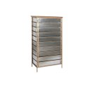 Komoda Home ESPRIT Brązowy Szary Srebrzysty Naturalny Metal Jodła Loft 66 x 33,5 x 121 cm