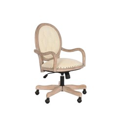Krzesło Biurowe Home ESPRIT Biały Naturalny 52 x 50 x 98 cm 63 X 66 X 90 cm