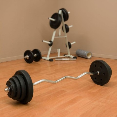 MAXXIVA Żeliwny zestaw dwuręczny z wagą, 120 cm, 23,5 kg MAXXIVA Żeliwny zestaw dwuręczny z wagą, 120 cm, 23,5 kg