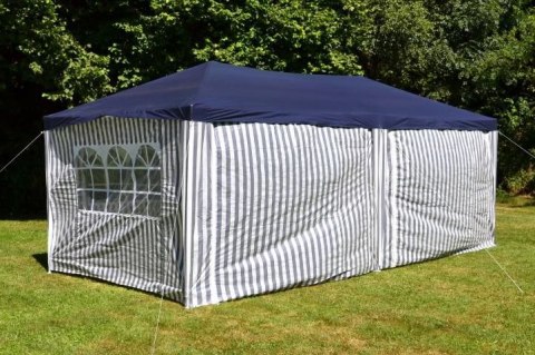 Namiot ogrodowy 3×6 m - niebiesko-biały, skład