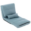 Wygodne krzesło rozkładane 220 x 60 x 14 cm, jasnoniebieskie