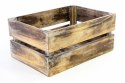 Zestaw 3 x drewniane pudełko VINTAGE DIVERO kolor brązowy - 44 x 28 x 19 cm
