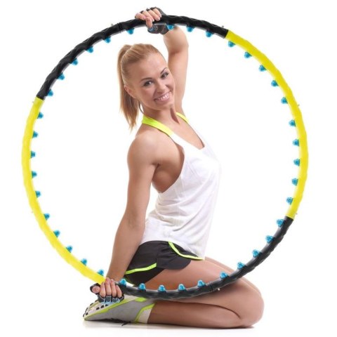 MAXXIVA Obręcz do masażu Hula Hoop, 108 cm, czarno-żółta MAXXIVA Obręcz do masażu Hula Hoop, 108 cm, czarno-żółta