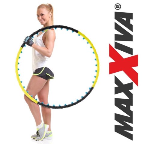 MAXXIVA Obręcz do masażu Hula Hoop, 108 cm, czarno-żółta MAXXIVA Obręcz do masażu Hula Hoop, 108 cm, czarno-żółta