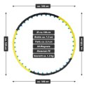 MAXXIVA Obręcz do masażu Hula Hoop, 108 cm, czarno-żółta