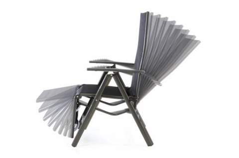 Ogrodowe aluminiowe krzesło składane z podnóżkiem RELAX - an