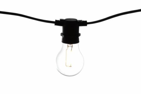 Oświetlenie ogrodowe party LED - szklane żarówki - 5 m ciepłe białe