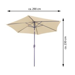 Parasol składany 2,9 m - beżowy