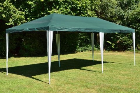 Ogrodowy namiot 3×6 m z oknami i ściankami, zielony