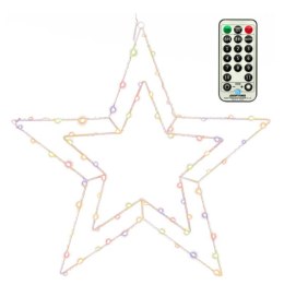 NEXOS Dekoracja LED świąteczna, srebrna gwiazda, 50 cm