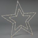 NEXOS Dekoracja LED świąteczna, srebrna gwiazda, 50 cm
