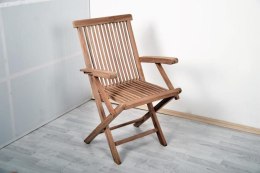 Komplet 4 x składane krzesła 1 x stolik DIVERO z drewna tekowego