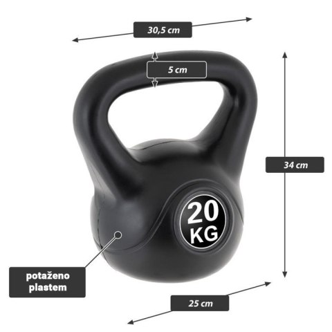 MAXXIVA Kettlebell, czarny, 20 kg MAXXIVA Kettlebell, czarny, 20 kg