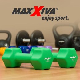 MAXXIVA Zestaw hantli z pokrowcem neoprenowym 2 x 4 kg, ziel