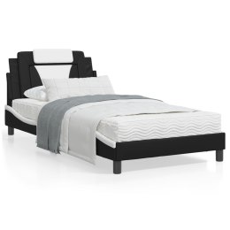Bed Frame with Headboard Black and White 39.4