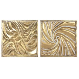 Dekoracja ścienna Home ESPRIT Złoty 94,5 x 4,5 x 94,5 cm (2 Sztuk)