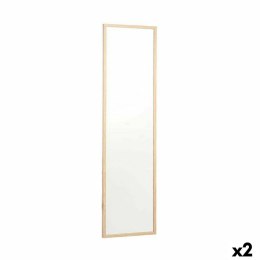 Lustro ścienne 30 x 120 cm Brązowy Drewno MDF (2 Sztuk)