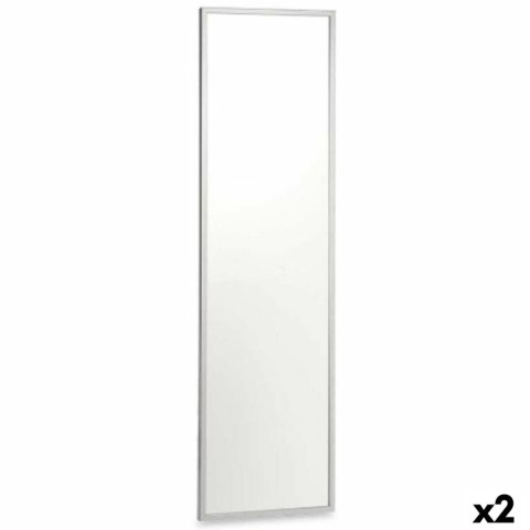 Lustro ścienne Srebrzysty Drewno MDF 40 x 142,5 x 3 cm (2 Sztuk)