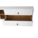 MebleTV Home ESPRIT Biały Naturalny polipropylen Drewno MDF 140 x 40 x 55 cm