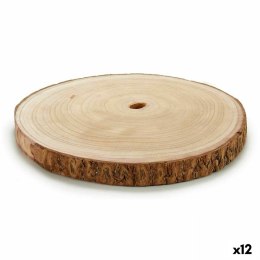 Pień Drewniany Dekoracyjny Brązowy 30 x 2 x 30 cm (12 Sztuk)