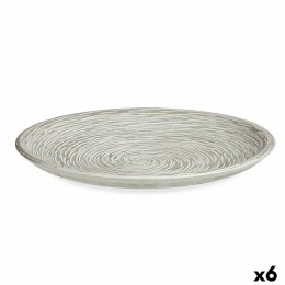 Talerz Dekoracyjny Biały Spirala Ø 29 cm (6 Sztuk)