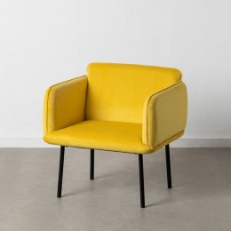 Fotel Żółty Czarny 100 % poliester 76 x 64 x 77 cm