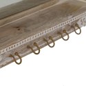 Lustro ścienne Biały Beżowy Szkło Drewno mango Drewno MDF Pionowy 61 x 10,79 x 38 cm