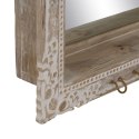 Lustro ścienne Biały Beżowy Szkło Drewno mango Drewno MDF Pionowy 61 x 10,79 x 38 cm