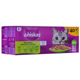 Karma dla kota Whiskas Mix Favourites in jelly kurczak Łosoś Tuńczyk Wołowina 40 x 85 g