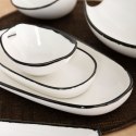 Zlewnia Ariane Vital Filo Biały Czarny Ceramika 12,5 cm (8 Sztuk)