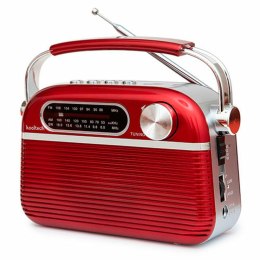 Przenośne Radio Bluetooth Kooltech Czerwony Vintage