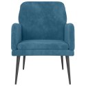 Fotel, niebieski, 62x79x79 cm, obity aksamitem