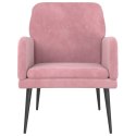 Fotel, różowy, 62x79x79 cm, obity aksamitem