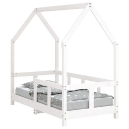 Rama łóżka dziecięcego, biała, 70x140 cm, drewno sosnowe
