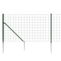 Ogrodzenie z siatki, z kotwami, zielone, 1,1x25 m