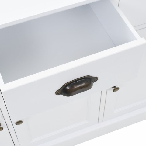 Komoda 3-drzwiowa, MDF i drewno sosnowe, 105 x 35 x 77,5 cm Komoda 3-drzwiowa, MDF i drewno sosnowe, 105 x 35 x 77,5 cm