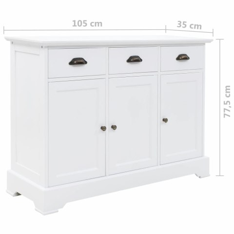 Komoda 3-drzwiowa, MDF i drewno sosnowe, 105 x 35 x 77,5 cm Komoda 3-drzwiowa, MDF i drewno sosnowe, 105 x 35 x 77,5 cm
