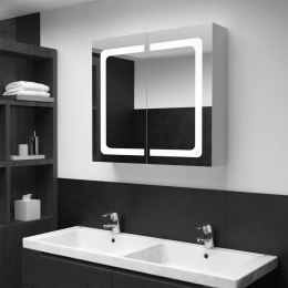 Szafka łazienkowa z lustrem i LED, 80x12,2x68 cm