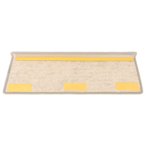 Samoprzylepne nakładki na schody, 15 szt., 65x21x4 cm, srebrne