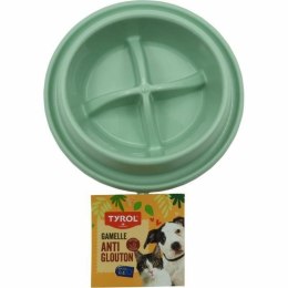 Miska Spowalniająca Jedzenie dla Zwierząt Domowych Tyrol Kolor Zielony Plastikowy Ø 15 cm 500 ml