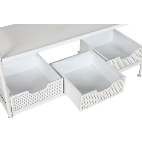 Wieszak na płaszcze z półką Home ESPRIT Biały Metal Loft 110 x 36 x 186 cm Wieszak na płaszcze z półką Home ESPRIT Biały Metal Loft 110 x 36 x 186 cm