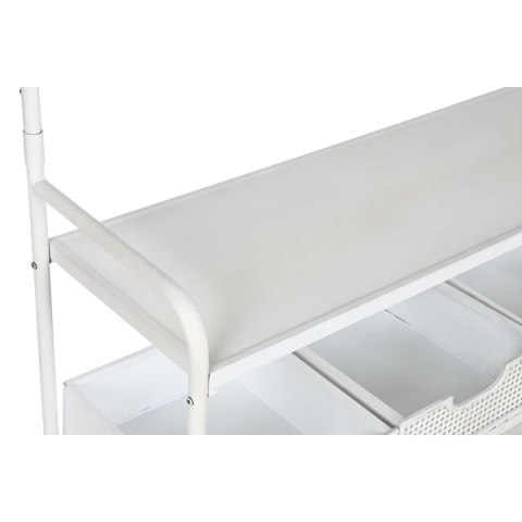 Wieszak na płaszcze z półką Home ESPRIT Biały Metal Loft 110 x 36 x 186 cm Wieszak na płaszcze z półką Home ESPRIT Biały Metal Loft 110 x 36 x 186 cm