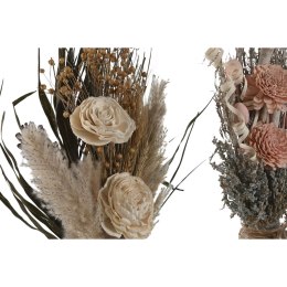 Bukiet Home ESPRIT Wielokolorowy Naturalny Szkło Suszony kwiat 20 x 10 x 50 cm (3 Sztuk)