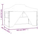 Rozkładany namiot z 4 ścianami bocznymi, 3 x 4,5 m, antracytowy