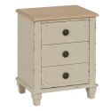 Stolik Nocny Krem Naturalny Drewno świerkowe Drewno MDF 48 x 36 x 61 cm