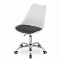 Krzesło obrotowe ALBA - biało-czarne