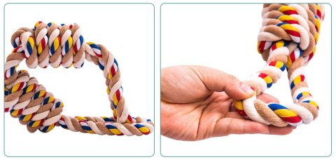 Zabawka szarpak z supłami dla psa WALLY 60 cm