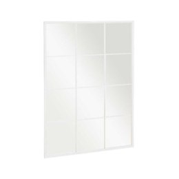 Lustro ścienne Biały Metal Szkło Okno 90 x 120 x 2 cm